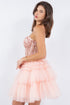 Sweetheart Corset Top Detailed Multi Layered Skirt Cocktail Dress for Women 4/XS-16/3X